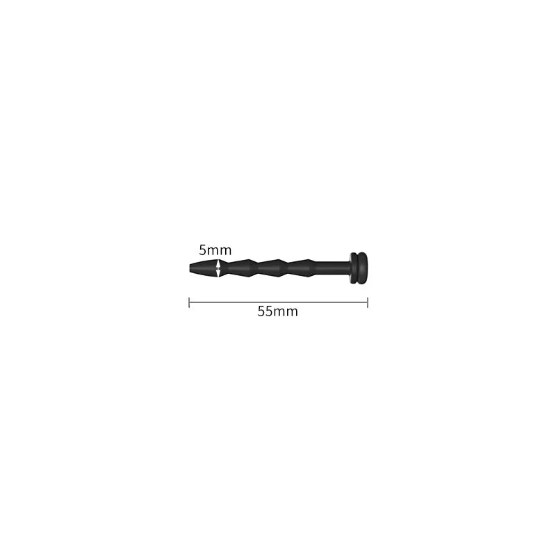 5 Sizes Curved Urethral Sound Penis Insert Stimulation Dilator Chastity Catheter Hollow Penis Plug With Stopper Sex Toys For Men