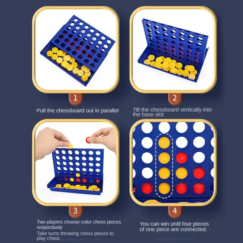 Connect Four In A Line Board Game Connect Classic Family Board Game Toy Fun Educational Toy for Kids Children Entertainment Game