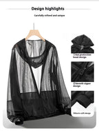 UETEEY Summer UPF 50+ UV Sun Protection Skin Coats Men Ultra-Light Sportswear Hooded Outwear Men Breathable Casual Jackets Man