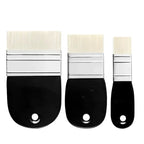 3 Pcs Oil Painting Nylon Pen Set Gouache Acrylic Small/Medium/Large Sizes Flat Head Brush Wood Handle Painting Tools for Fine