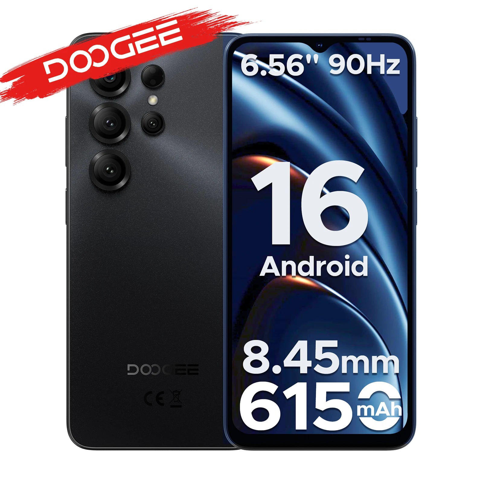 Global Version DOOGEE Note56 X Android Smartphone 16 "battery 6150 mAh 24 Go RAM (3 + 21) 64 Go ROM Phone mobile Main image