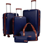 Premium Thickened 5-Piece Luggage Set, 20/24/28 Inch Trolley Suitcase Equipped with 360° Swivel Wheels & Safety Lock, Sturdy Multi-size Case for Business & Daily Travel