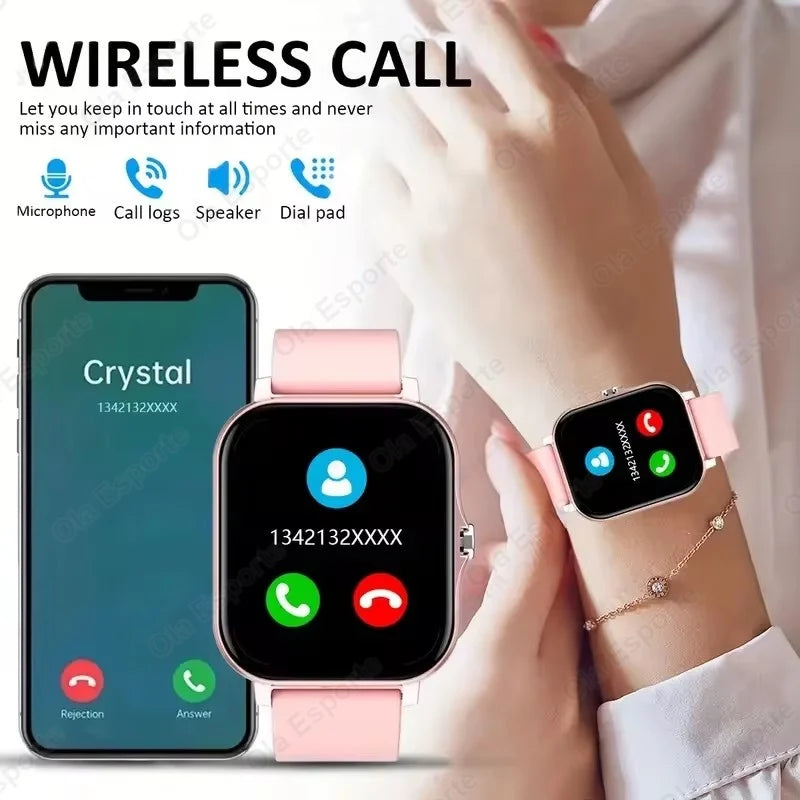 NEW 2025 Fashion SmartWatch Android Phone 2.01" Color Screen Full Touch Custom Dial Watch Women Bluetooth Call Smart Watch Men