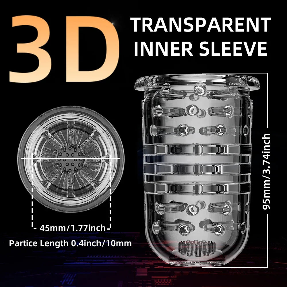 Telescopic Rotation Male Masturbator Cup Vagina 7 Thrusting Masturbation Cup Sex Toys for Men Automatic Piston Mastubator
