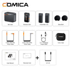 Comica Vimo C 2.4G Mini Wireless Lapel Microphone with Charging Case, for Smartphone Camera Podcast Interview YouTube Facebook