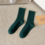 33 Colors Summer Cotton Soft Socks Happy Colorful Women's Mid-tube Stocking Fashion Trend Red Green Ankle Sox Autumn Hosiery