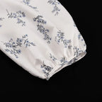 Casual Beige Print Women's Two Pieces Set Fashion Stand Collar Wrist Sleeve Ruffled Shirts And High Waisted Shorts Suit Woman