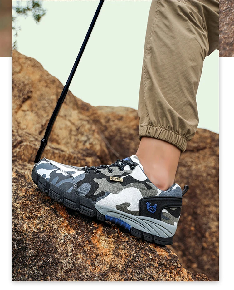 Men Casual Shoes Summer Outdoor Sneakers Women Footwear Trainer Camouflage Shoe Anti Slip Wear-Resistant Hiking Footwear