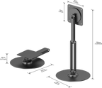 UPERFECT Adjustable Magnetic Stand Holder for 10-19 Inch Portable Monitor Tablet Aluminum Foldable Arm Swivel Desk Stand Mount