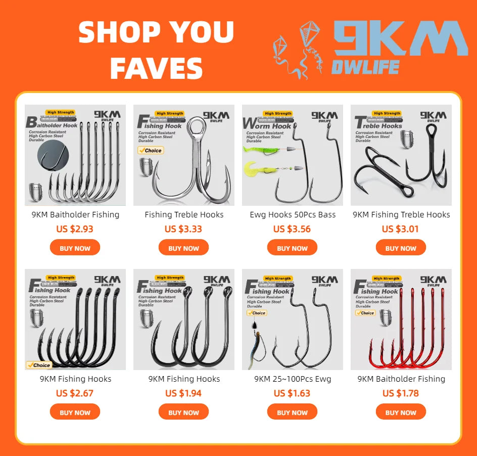 9KM Chinu Hooks 50~100Pcs Single Fishing Circle Hook Black High Carbon Steel for Saltwater Freshwater Porgy Bream Grouper