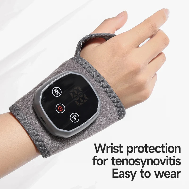 Electric Heat And Vibration Ankle Wrist Massager Hot Compress Therapy Ankle Massage Heated Wrap Support Brace Foot Protector