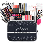 All in One Makeup Kit Full Makeup Kit Gift for Women Teen Girl Nude Eyeshadow Foundation Primer Brush Nude Lipgloss