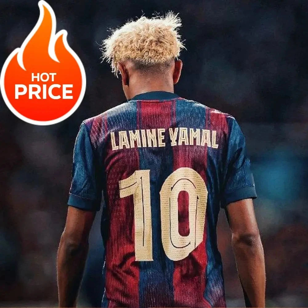 AI CHATGPT Lamine Yamal Short Sleeve Football Shirt Number 10 Youth Kids Training Soccer Uniform Breathable family Jersey Tee