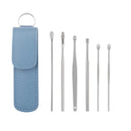 6pcs Stainless Steel Ear pick cleaning kit Clean your ear wax cleaner removal tool cleaner ear sticks Clean Tool Kit Care EBHL04