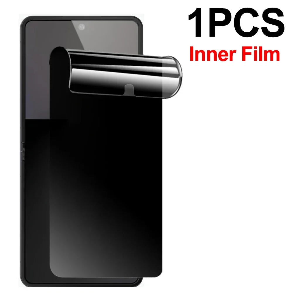 4in1 Privacy Screen Protector Inner & Outer Anti-Spy Hydrogel Films for Samsung Galaxy Z Flip 7 Flip7 Anti-peeping Protectors