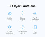 Wireless Ear Wax Removal with Camera Rechargeable Ear Cleaner 1080P Check Camera with Ear Spoon Set Canal Clean