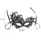 Women Carnival Mask Hollow Lace Masquerade Face Mask Princess Prom Party Props Black Eye Mask Halloween Costume for Women