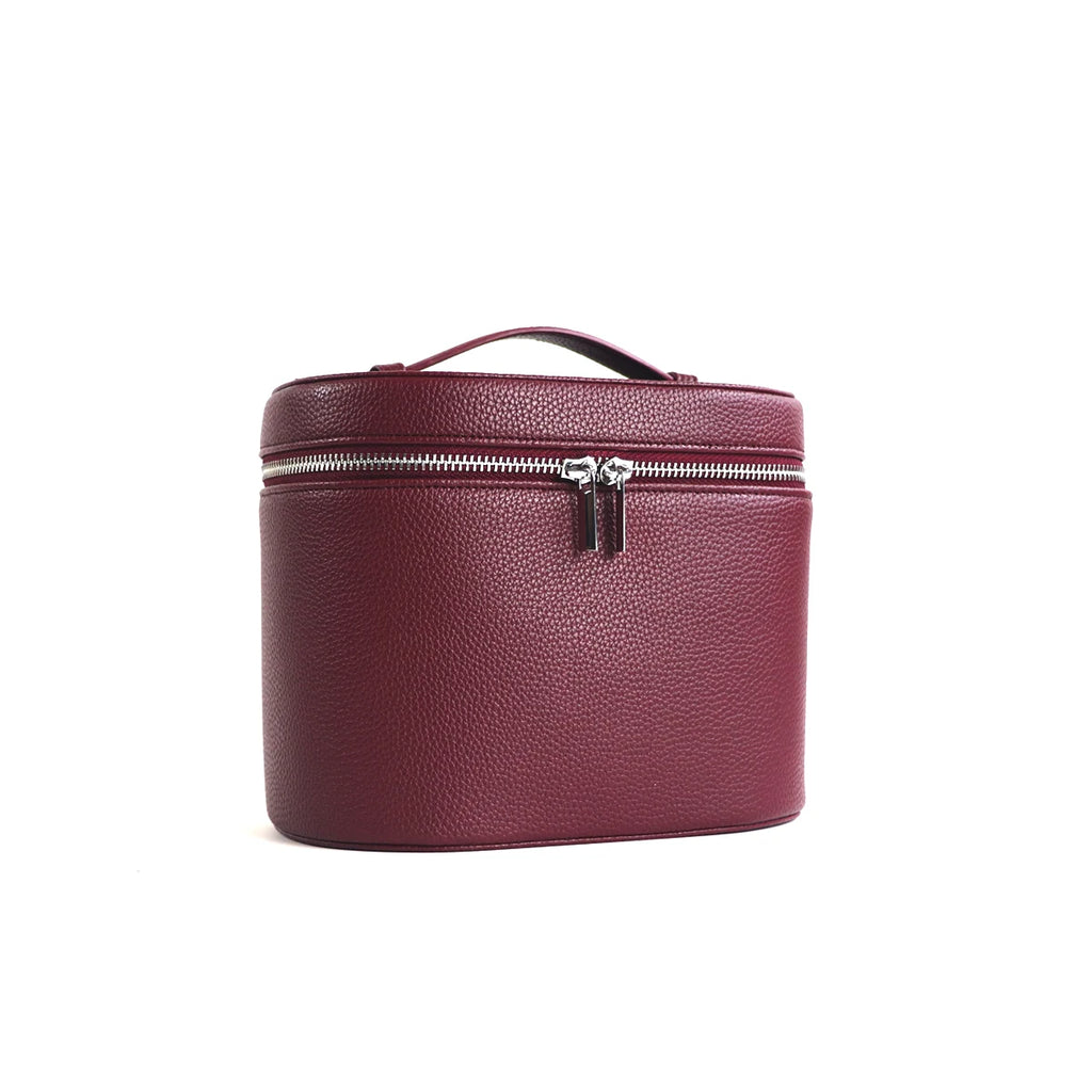 Large-capacity PU leather cosmetic box with internal storage box, customizable names and letters, travel portable cosmetic bag