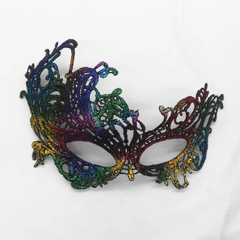 New Women Hollow Lace Face Mask Masquerade Sexy Cosplay Prom Party Props Costume Mask Nightclub Halloween Black Eye Mask