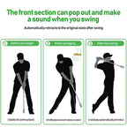 MO EYES Golf Swing Trainer Black Indoor and Outdoor Practice Stick Hand Grip HGB031