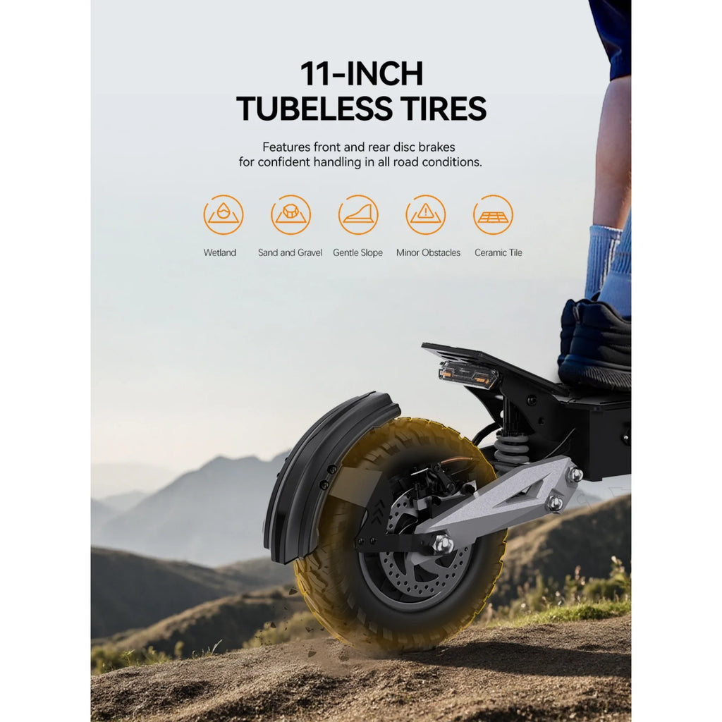 T10 Portable E-Scooter 900W Peak Power 48V 13.5/18 Ah Battery Electric Scooter for Adults 11inch Off-road Tire Scooters Electric
