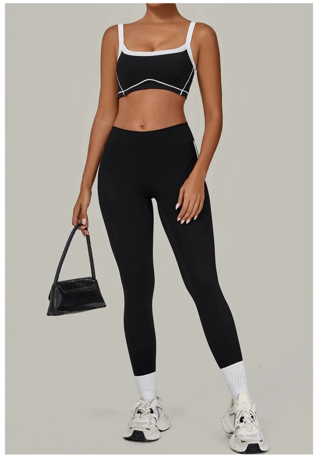 2PCS Women's Yoga Set High Waist Peach Hip Removable Padding Sports Bra Pants Fitness Suit Running Workout Gym Leggings Yoga Set
