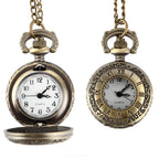New Fashion Vintage Pocket Watch Alloy Roman Number Dual Time Display Clock Necklace Chain Watches Birthday Gifts