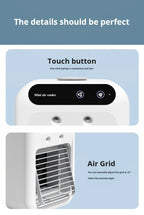 Mini USB Desk Fan Portable Quiet Cool Air Conditioner for Bedroom Home Use with Humidifying Spray Function Tabletop Fan