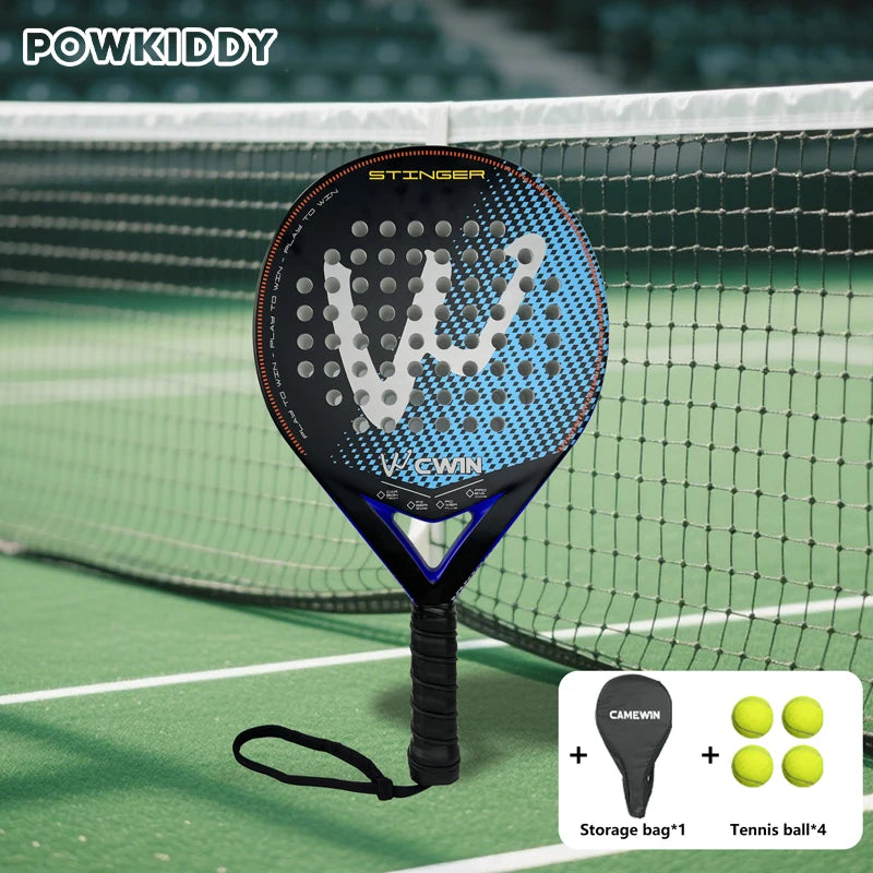 Padel Racket | Carbon Fiber Surface | with EVA Memory Flex Foam Core | Lightweight Padel Tennis Racquets | Paddle Tennis Racket Main image