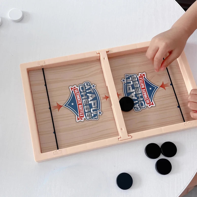Fast Sling Puck Game Slingshot Chess Table Chess Puzzle Party Game Adult Child Family Game Desktop Battle Board Games