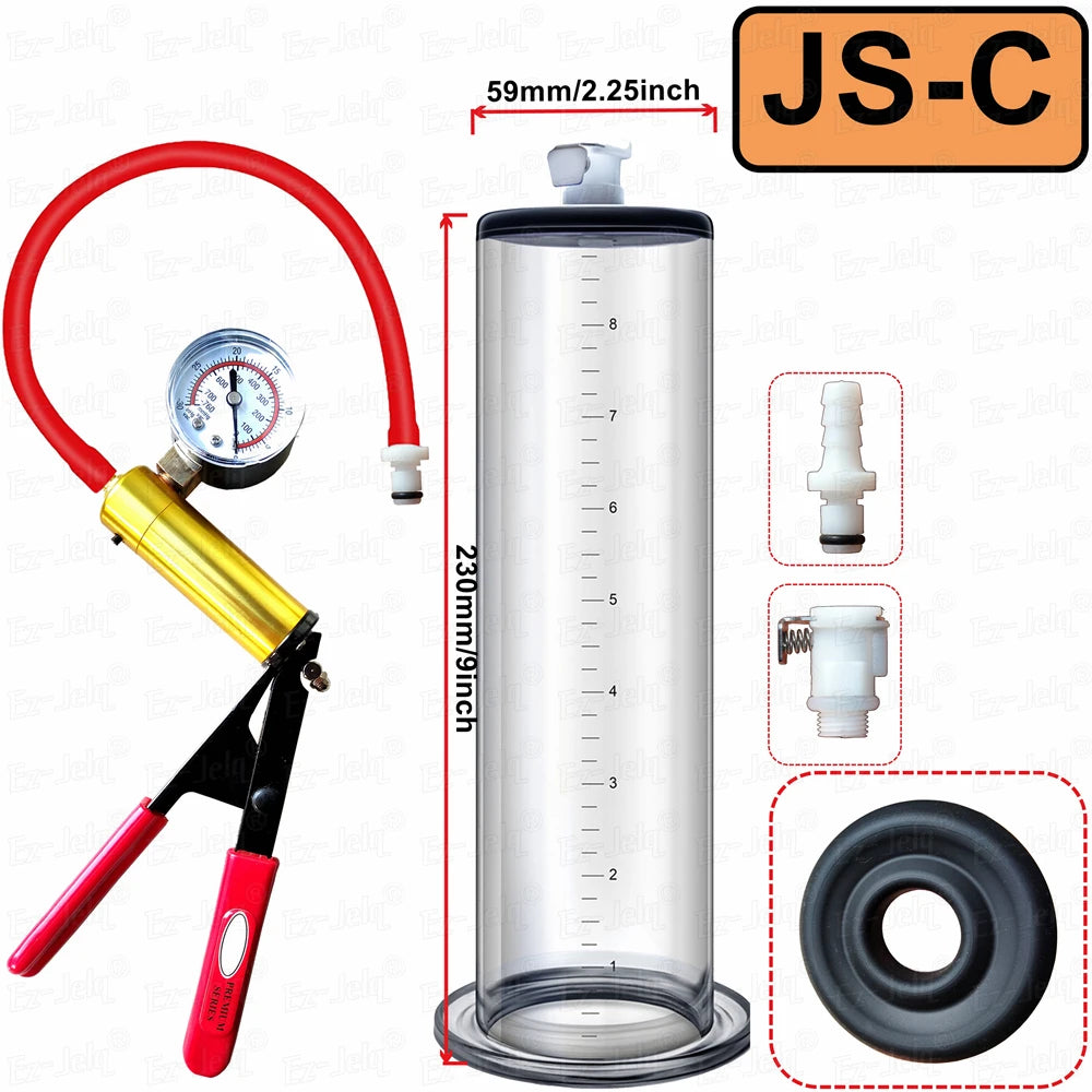 Acrylic Penis Pump Manual Penis Enlarger Sex Toy For Man Vacuum Pump Male Masturbation Penis Enlargement Trainer Adults Product
