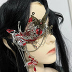 Anime Heaven Officials Blessing Tian Guan Ci Fu Hua Cheng Cosplay Eyeshade Eyepatch Butterfly Eye Mask Jewelry Accessory Prop