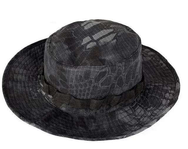 Multicam Tactical Fisherman Hats Foldable Outdoors Sniper Camouflage Fishing Cap Outdoor UV Sunscreen Panama Hunting Bucket Hat