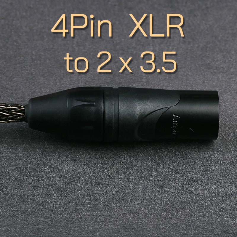 OPENHEART 16 Core Headphone Cable 1 to 2 jack dual 3.5/2.5/4.4mm/XLR Balance Cable For HIFIMAN DENON Replacement Cable 2m 3m