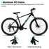 HILAND 26 inch aluminum alloy mountain bike for men and women, 21 speed bike with mechanical disc brakes, front suspension fork