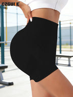 CZGUKE Ladies' outdoor sports shorts fitness pants gym warm-up yoga pants high-quality tight jogging shorts and cycling shorts