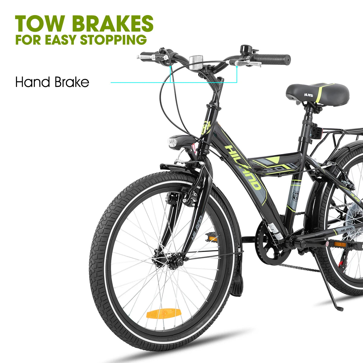 Hiland 20/24 Inch Children's Mountain Bike for Children Boys Girls from 6-10 Years with Shimano 6 Speed Gears