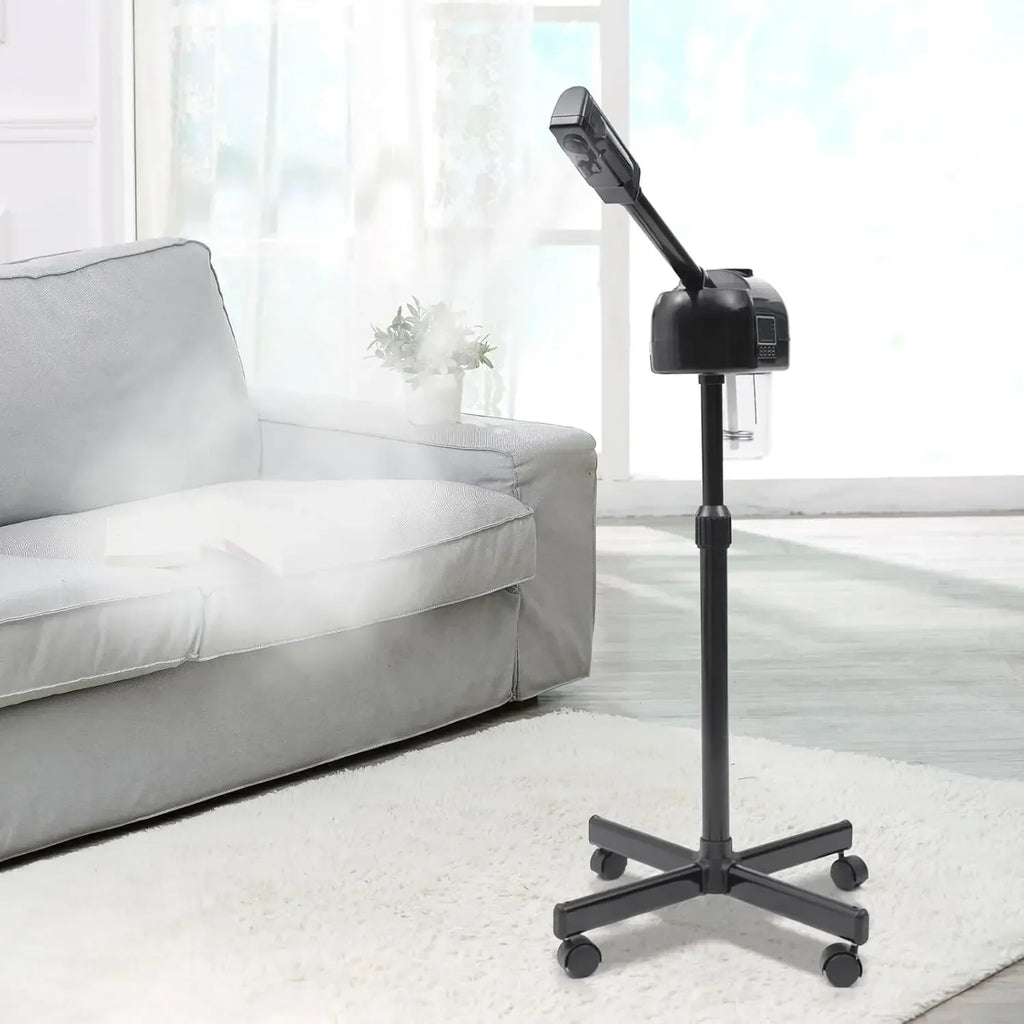Portable Aesthetic Professional Height Adjustable Facial Steamer with LCD Screen and Wheels, Suitable for Beauty Salons and Home