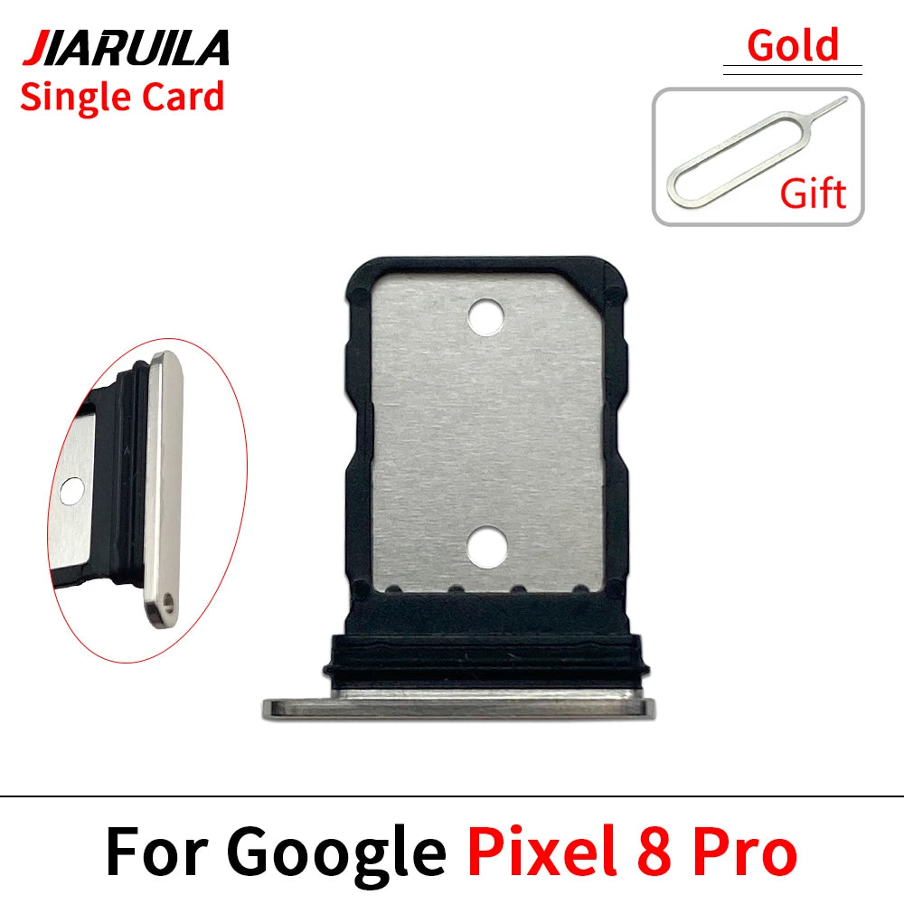 SIM Card Tray Holder For Google Pixel 8 8A 8 Pro Sim Single Card Tray Holder Adapter Chip Drawer Socket Accessories Parts