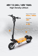T10 Portable E-Scooter 900W Peak Power 48V 13.5/18 Ah Battery Electric Scooter for Adults 11inch Off-road Tire Scooters Electric