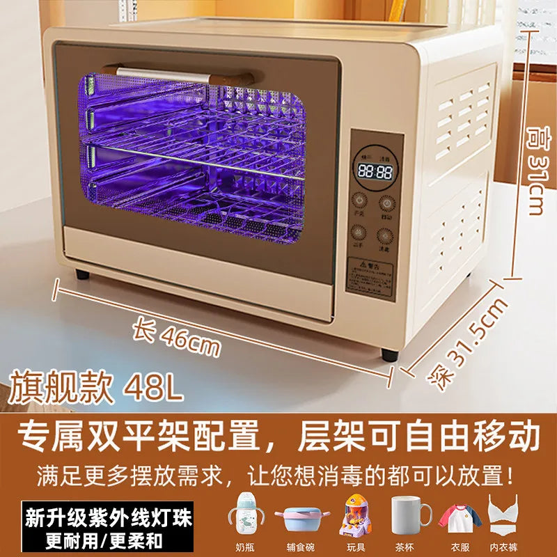 220V UV Disinfection Cabinet Portable Sterilizer for Baby Bottles Tableware Household Kitchen