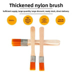 10/30PCS Multifunctional Nylon Bristle Paint Brushes Wooden Handle Art Painting Tools for Craft Creation and Household Cleaning