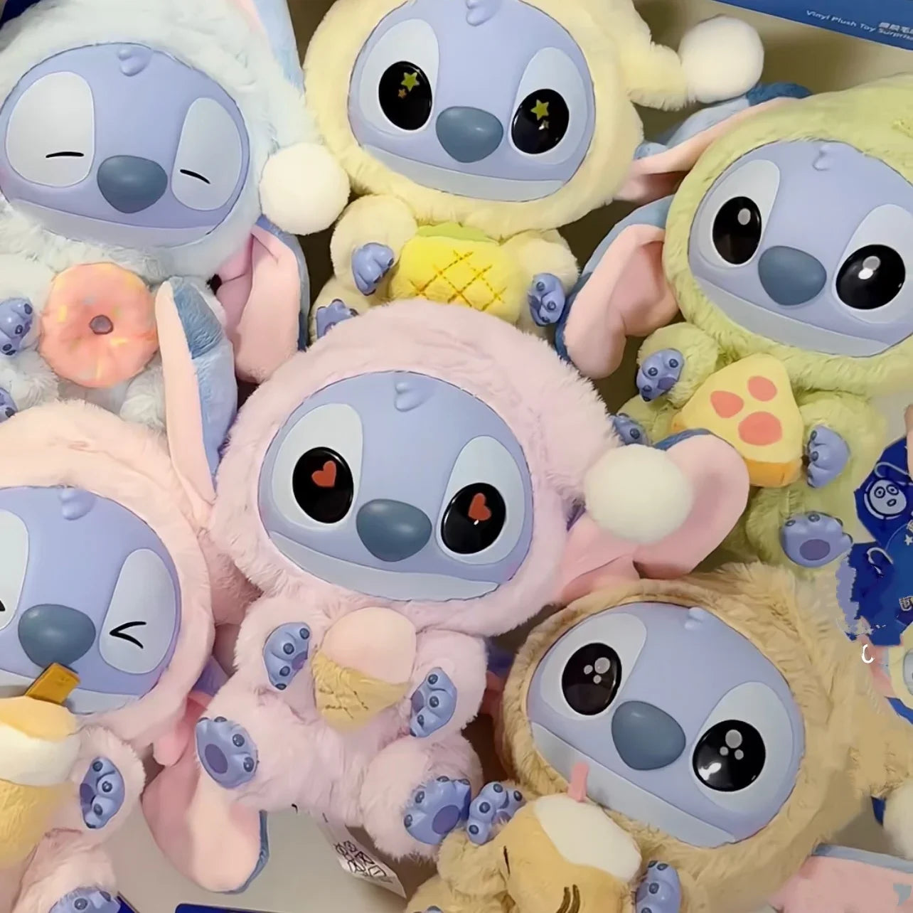 New Stitch Eat Some Thing Before Sleep Series Vinyl Blind Box Bag plush Pendant Cute Doll Mystery Box Toy Adult Gift