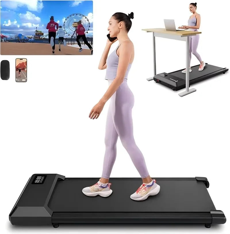 Superun  2-in-1 Home/Office 2.5 HP Walking Treadmill,mini Treadmills for Small Spaces with APP & Remote Control Main image