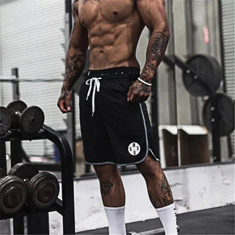 Summer Sports Shorts Breathable  Mesh Men's Drawstring Elastic Pants Running Training Pants Outdoor Fitness Jogging Straight Main image