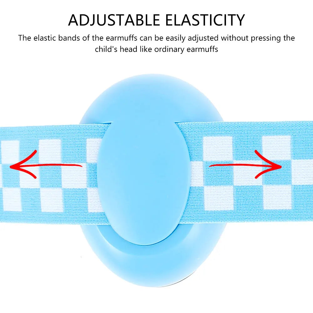 Baby Anti-Noise Earmuffs Sleeping Ear Protector Hearing Security Protection with Elastic Strap Kids Noise Cancelling Headphones