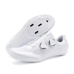 Speed Cycling Sneaker Men's Road Cycling Shoes Cleat Shoes Spd Shoes Cycling Flat Pedal Shoes Man Bike Outdoor Footwear White
