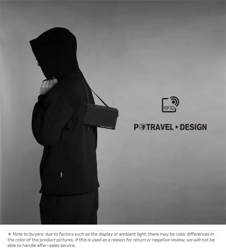 RFID Travel Wallet Passport Holder Credit Card Organizer Zipper Pouch Document Organizer Anti Theft Travel Accessories