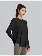 STOUREG Yoga Cover Up, Breathable Sportswear, Loose Fitness Shirt, Plus Size Workout Tops, Summer Cooling T-shirt