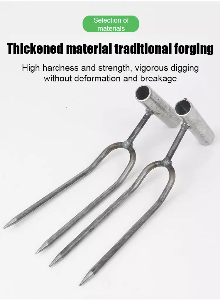 Handheld Adjustable Gardening Two Teeth Fork Stainless steel multifunction Gardening Spade Fork
